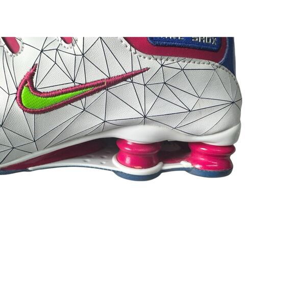 Nike Shox Womens NZ NikeID Pink Blue White Running Shoes Sz 9W Rare Custom 2011 - Picture 12 of 12